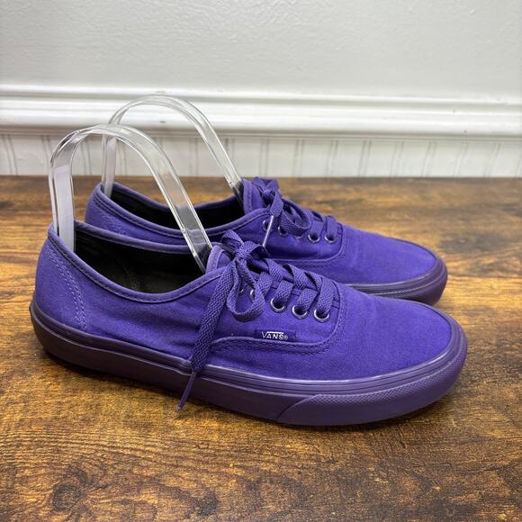 Vans Authentic Sneakers Mens 7.5 Womens 9 Monochrome Purple Shoes Low Top Skater - Picture 9 of 9